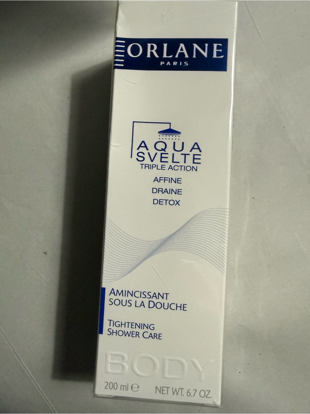 Orlane Aqua Svelte Tightening Shower Care - White/Blue NIB sealed full